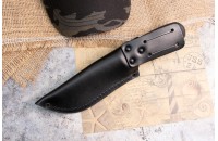 Нож Рыбный AUS-8 стоунвош черный эластрон 