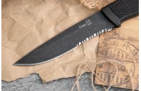 Нож Сова - серрейтор черный AUS 8 