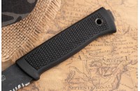 Нож Сова - серрейтор черный AUS 8 