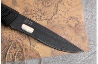 Нож Сова - серрейтор черный AUS 8 