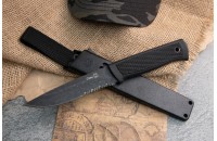 Нож Сова - серрейтор черный AUS 8 