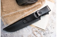 Нож Стерх-2 AUS-8 стоунвош черный эластрон 