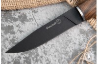 Нож Финский AUS-8 стоунвош черный дерево 