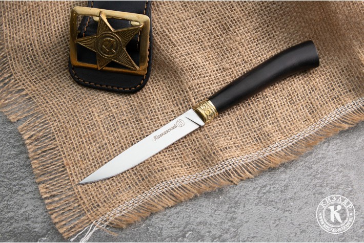 Нож Кавказский AUS-8 граб латунь 