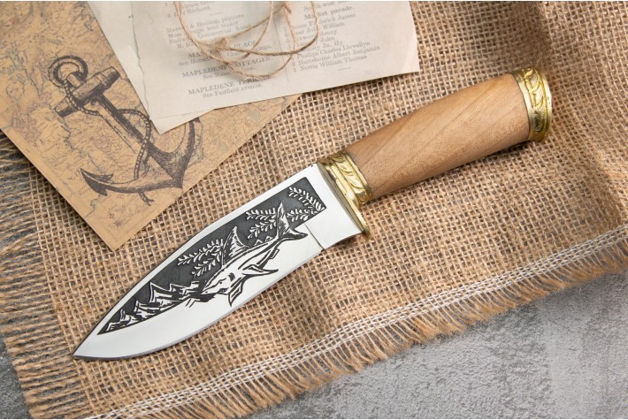 Нож Акула-2 орех 