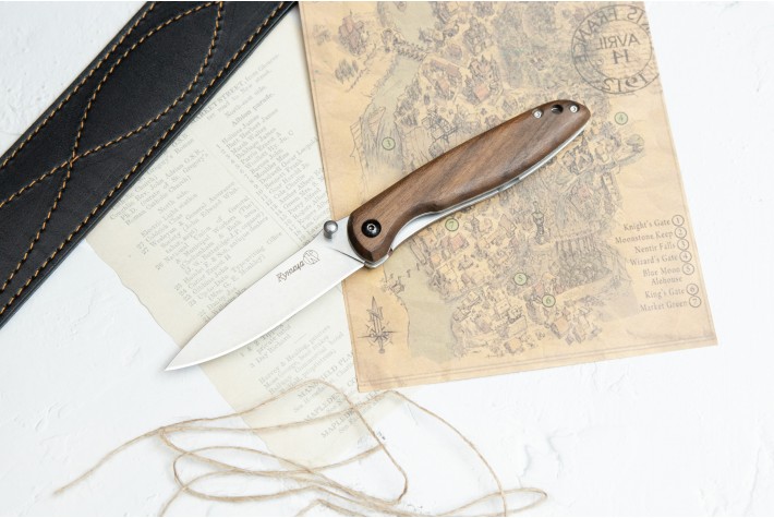 Нож складной Куница рукоять дерево 