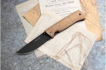 Нож складной НСК Стерх - сталь ШХ15 черный/орех