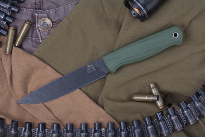 Нож Otus (Отус) Blackwash олива 