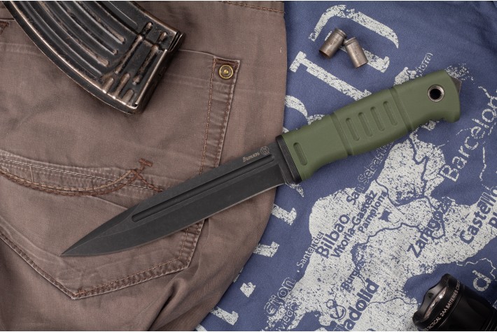 Нож Витязь MOLLE олива 