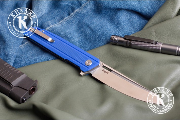 Нож складной Rapid Рапид D2 G10 плашки синие 