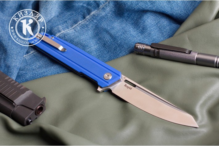 Нож складной Rapid Рапид D2 G10 плашки синие 
