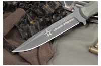 Нож НР-18 с символикой Армии России AUS-8 эластрон олива 