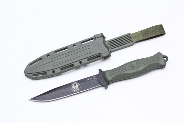 Нож НР-18 с символикой Войск связи AUS-8 эластрон олива 