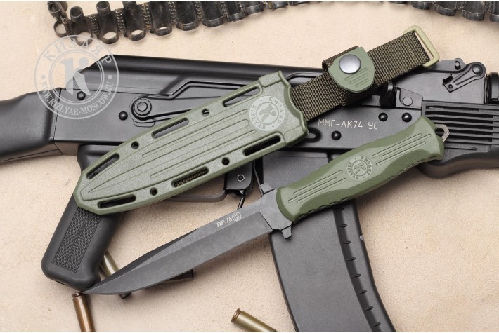 Нож НР-18 AUS-8 эластрон олива 