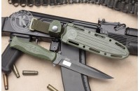 Нож НР-18 AUS-8 эластрон олива 