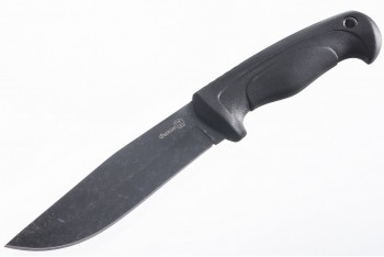 Нож Фазан AUS-8 стоунвош черный эластрон