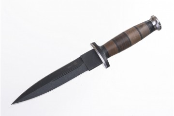 Нож КО-1 AUS-8 стоунвош черный наборная рукоять