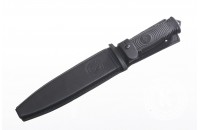 Нож Сталкер EU AUS-8 стоунвош черный эластрон 