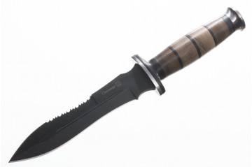 Нож Сталкер AUS-8 стоунвош черный наборная рукоять