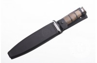 Нож Сталкер AUS-8 стоунвош черный наборная рукоять 