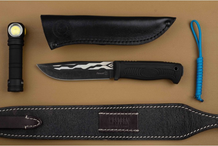 Нож Речной - черный D2 