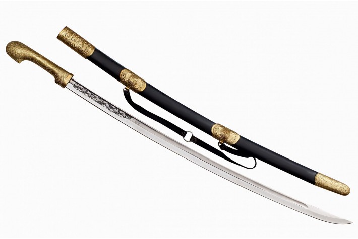 Сувенирная шашка ККВ латунь 