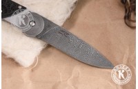 Нож складной Байкер-1 дамасск резная рукоять 