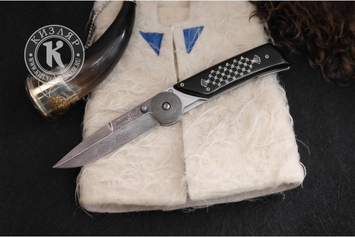 Лимитированный Нож НСК Байкер-1 дамасск унцукульская насечка 