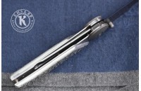 Нож складной Байкер-1 дамасск плашки серебро (модель 1) 