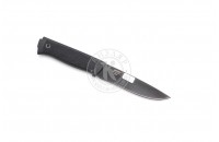 Нож Сова AUS-8 стоунвош черный эластрон 