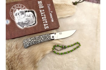 Нож складной Стерх х12мф плашки серебро
