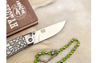 Нож складной Стерх х12мф плашки серебро 