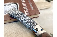 Нож складной Стерх х12мф плашки серебро 