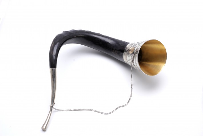 Рог тура - мельхиор 