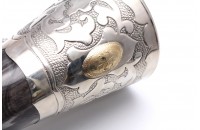 Рог тура - мельхиор 