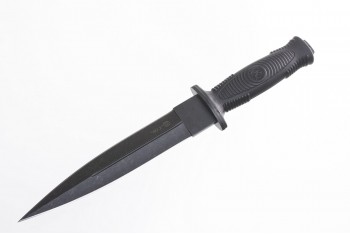 Нож КО-2 AUS-8 стоунвош черный эластрон