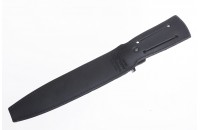 Нож КО-2 AUS-8 стоунвош черный кожа 