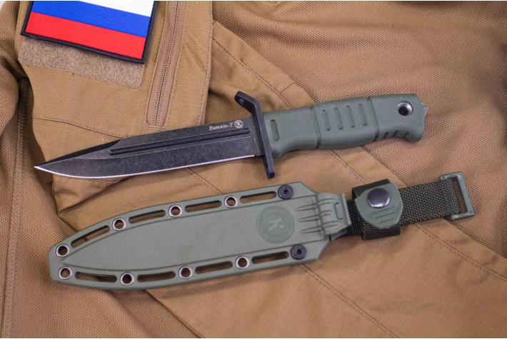 Нож Витязь Т ножны пластик олива 