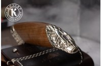 Нож Змея D2 орех мельхиор 