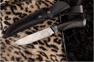 Нож Стерх-2 (Пантера) дамасск художественнное литье